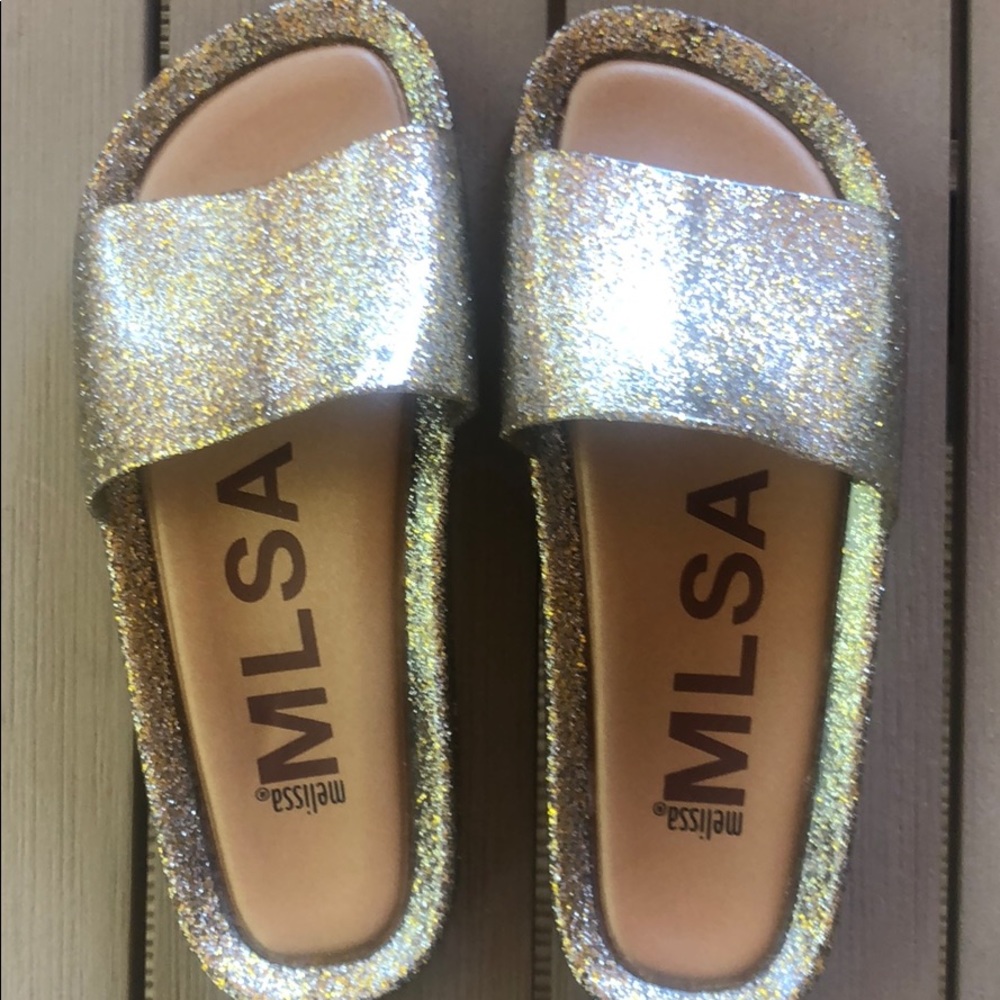 (Sold) Mel by Melissa Beach Slide Sandal Mixed - Picture 6 of 9
